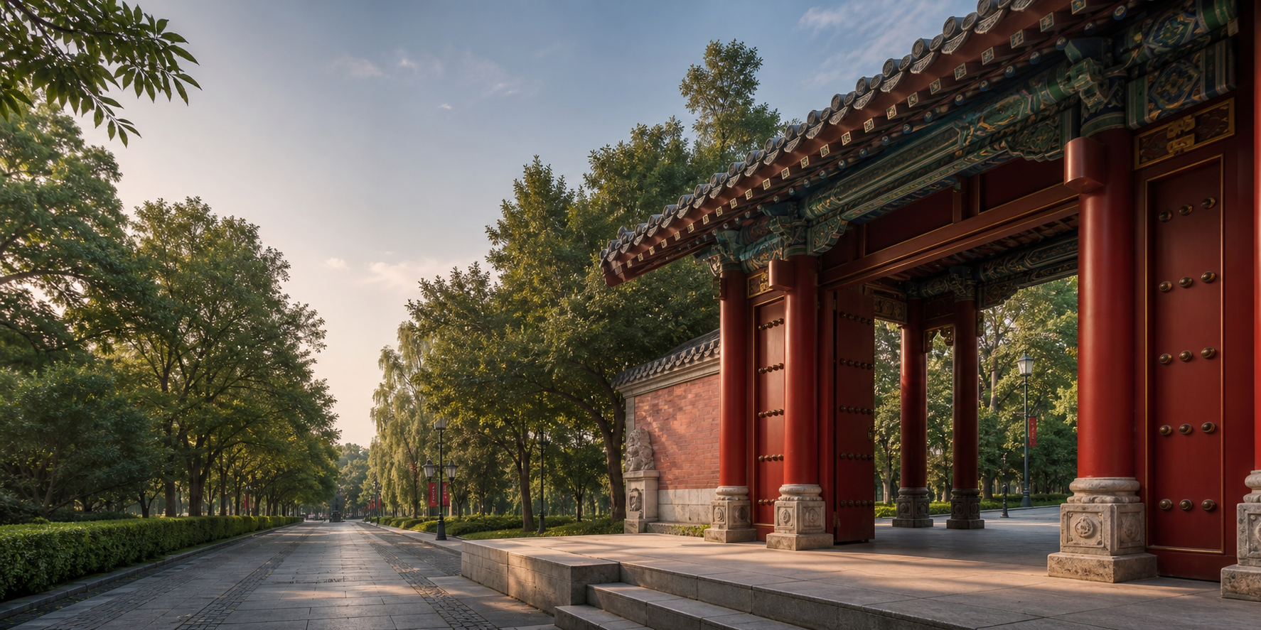 Peking University campus scenery
